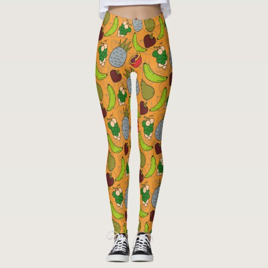 Leggings Fruit seamless pattern | Fruit surface pattern 23 (Devant)