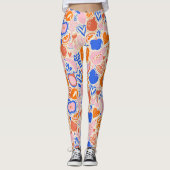 Leggings Fruits Bleus Orange Légumes (Devant)