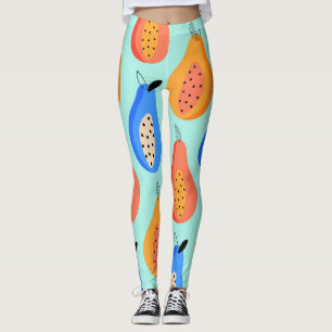 Leggings Fruits d'agrumes mignons Été Vintage
