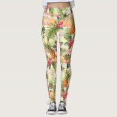 Leggings Fruits d'ananas tropicaux Motif (Devant)
