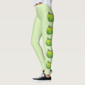 Leggings Fruits De Pomme De Carton Vert Sur Vert Clair (Gauche)