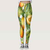 Leggings Fruits et feuilles de mangue  (Devant)