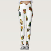 Leggings Fruits et fleurs vintages (Devant)