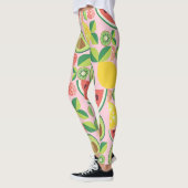 Leggings Fruits et motifs feuille (Gauche)