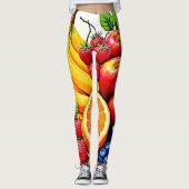 Leggings Fruits frais vibreux, délice design (Devant)
