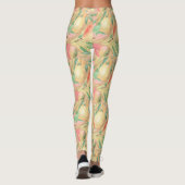 Leggings Fruits, pêches, poires, citrons, aquarelle (Dos)