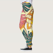 Leggings Fruits tropicaux : Conception Motif dynamique (Gauche)