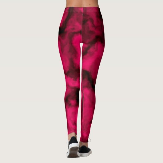Leggings Fuchsia Nuages Abstraits (Dos)