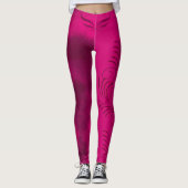 Leggings Fuchsia rose et mélange noir/Motif/spirale/ailes (Devant)