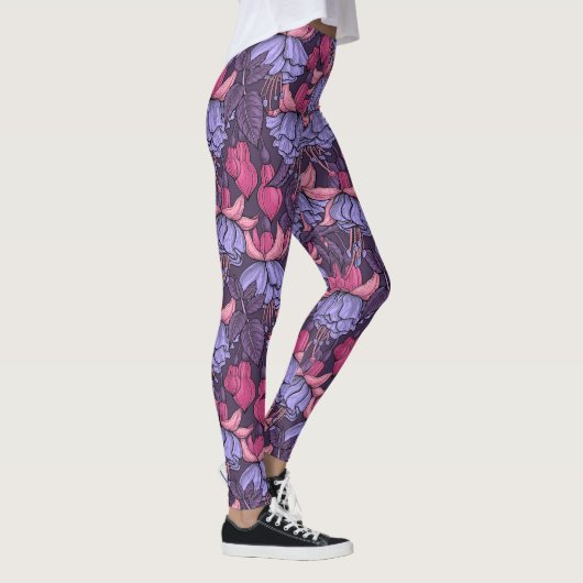 Leggings Fuchsia rose et violet (Droite)