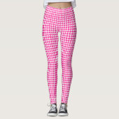 Leggings Fuchsia rose Moyenne Houndstooth (Devant)