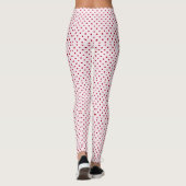 Leggings Fuchsia Rouge Carmin Points Motif (Dos)