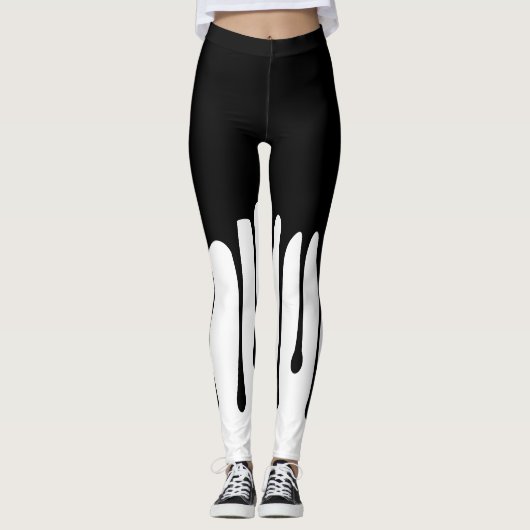 Leggings Fuite d'encre Noir V1 (Devant)