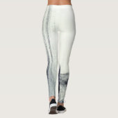 Leggings Fumée Abstraite noire et blanche (Dos)