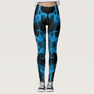Leggings Fumée bleue symétrique minimaliste noir