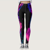 Leggings Fumée de flamme colorée chaude (Devant)