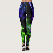 Leggings Fumée de flamme colorée chaude (Dos)