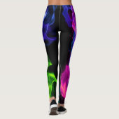 Leggings Fumée de flamme colorée chaude (Dos)
