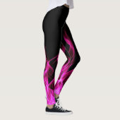 Leggings Fumée de flamme rose chaud (Droite)