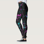 Leggings Fumée de flamme rose chaud (Gauche)