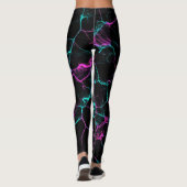 Leggings Fumée de flamme rose chaud (Dos)