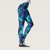 Leggings Fun Bleu et Purple fausse texture de fourrure mons (Droite)