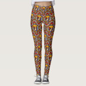 Leggings Fun Calico Cat Mosaïque Design Carrelage - Joli co (Devant)