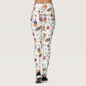 Leggings Fun Casquette violet Catoween, mignon Citrouille o (Dos)