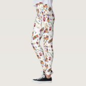 Leggings Fun Casquette violet Catoween, mignon Citrouille o (Gauche)