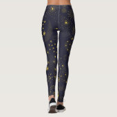 Leggings Fun Céleste Doodles Galaxy Motif Noir (Dos)