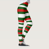 Leggings Fun Christmas Deck the Halls Crew Red Green Stripe (Droite)