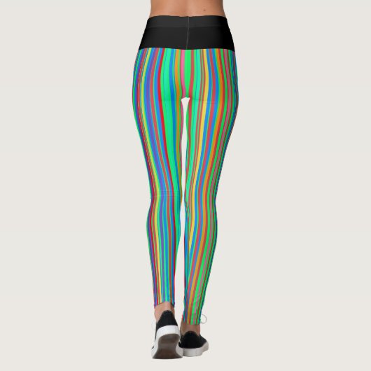 Leggings Fun Colorful Stripes Pattern (Dos)