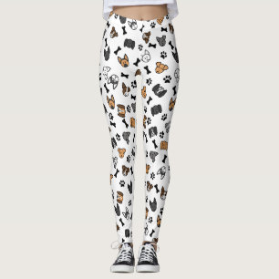Leggings Fun Cute Chig se reproduit avec des os et des Empr