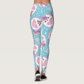 Leggings Fun Cute Chubby Kitschy Unicorn Kitty (Dos)