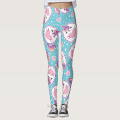 Leggings Fun Cute Chubby Kitschy Unicorn Kitty (Devant)