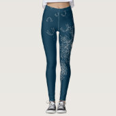 Leggings Fun dandelion fleurie art (Devant)