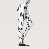 Leggings Fun et moderne noir et blanc (Droite)