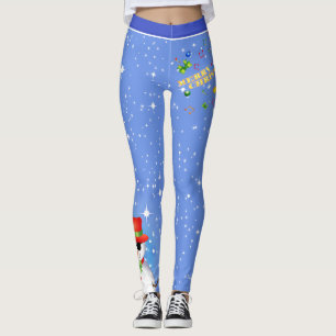 Leggings Fun Festive Joyeux Noël avec Funky Snowman