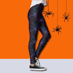 Leggings Fun Halloween Spiderweb Motif femmes XS à XL