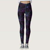 Leggings Fun Halloween Spiderweb Motif femmes XS à XL (Devant)