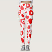 Leggings Fun Holiday Heart Design (Devant)
