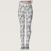 Leggings Fun Look Black Interwoven Lignes (Devant)