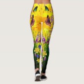 Leggings Fun papillon Lavande Fleurs Springtime (Dos)