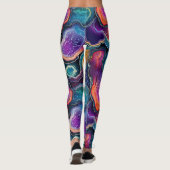Leggings Fun Precieux tranche de pierre Agates design avec (Dos)
