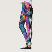 Leggings Fun Precieux tranche de pierre Agates design avec (Gauche)