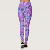 Leggings Fun Purple Flowers (Dos)
