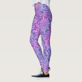 Leggings Fun Purple Flowers (Gauche)