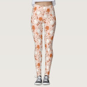Leggings Fun Retro Ghost & Jack-O-Lantern Motif (Devant)