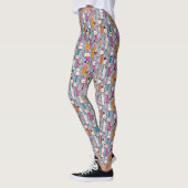 Leggings Fun Silly Snowmen Boire du cacao chaud (Gauche)