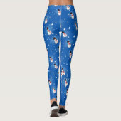 Leggings Fun Snowman en Casquette noir et rouge Écarf sur B (Dos)